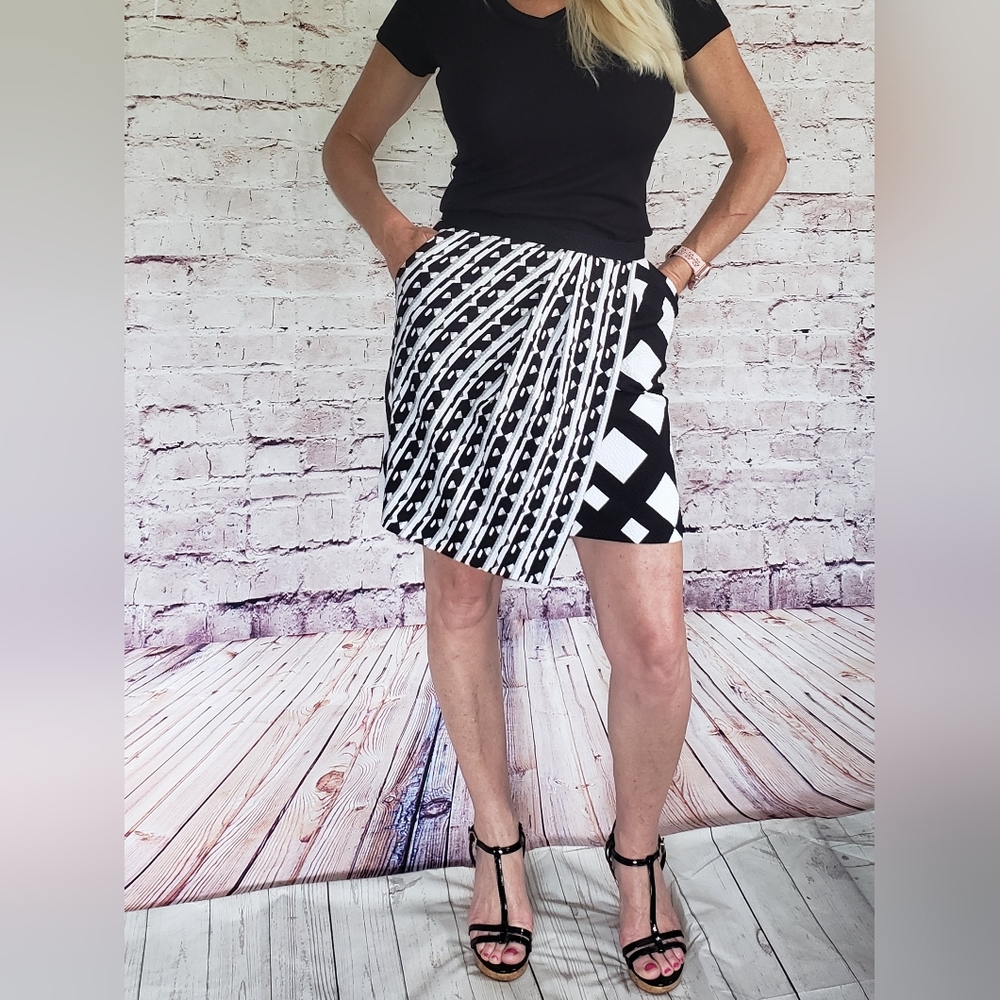 Peter Pilotto for Target Asymmetrical  faux wrap skirt size 4